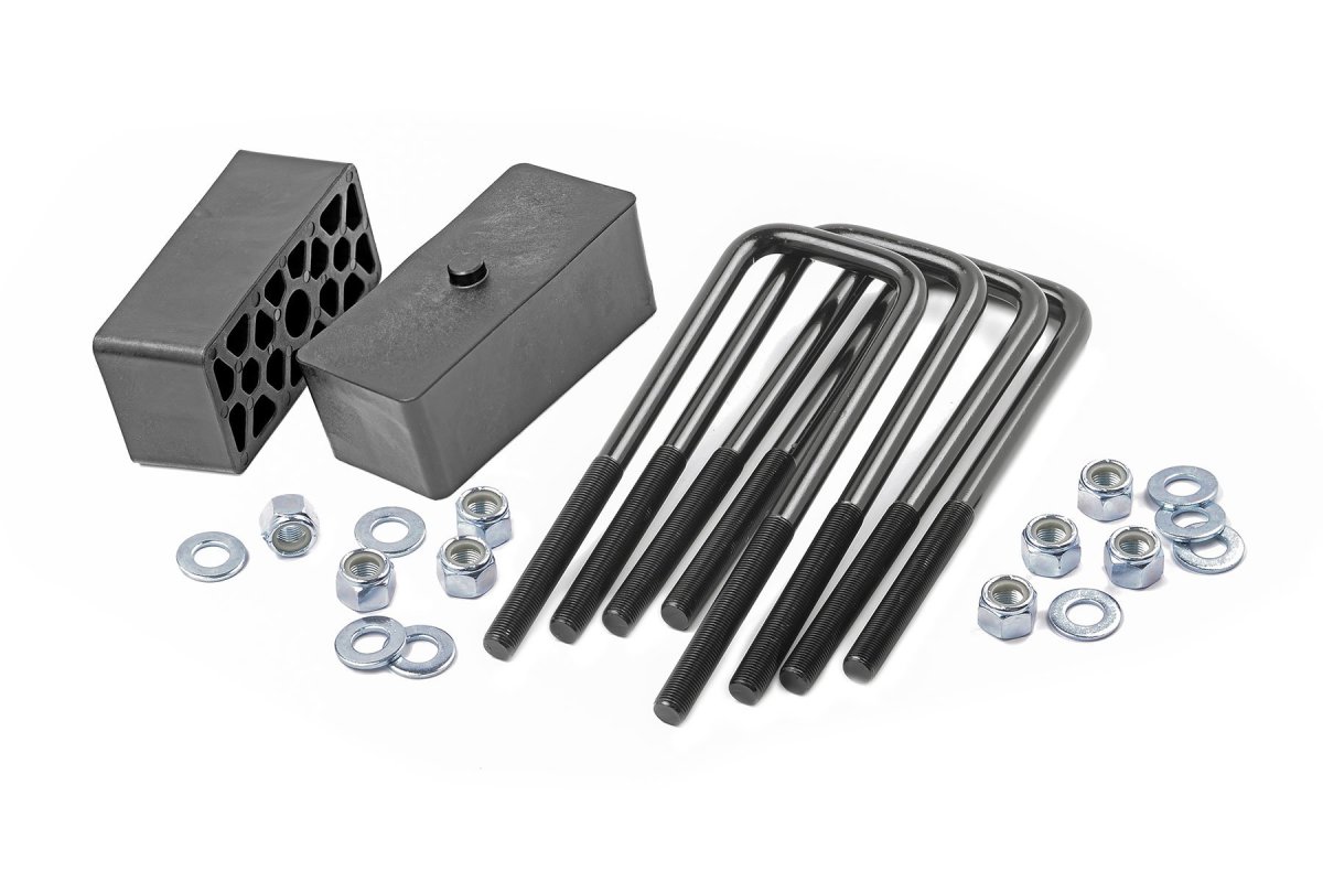 Chevrolet K1500 Suspension Lift Kit - Rear - Rough Country - 2 Inch Block & U-Bolt Kit - '88-'99